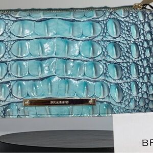 NEW BRAHMIN ADY Spearmint Ombré Melbourne Leather Wallet